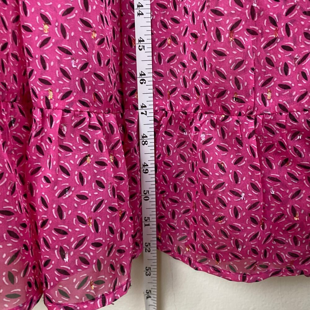 Sabina Musáyev Riviera Pink Tiered Printed Maxi Dress Size M - Picture 16 of 16